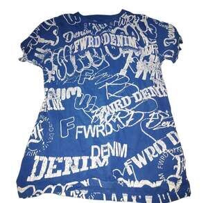 Evolution By Design T-Shirt Size XL 18-20 Blue All Over Print Graphic